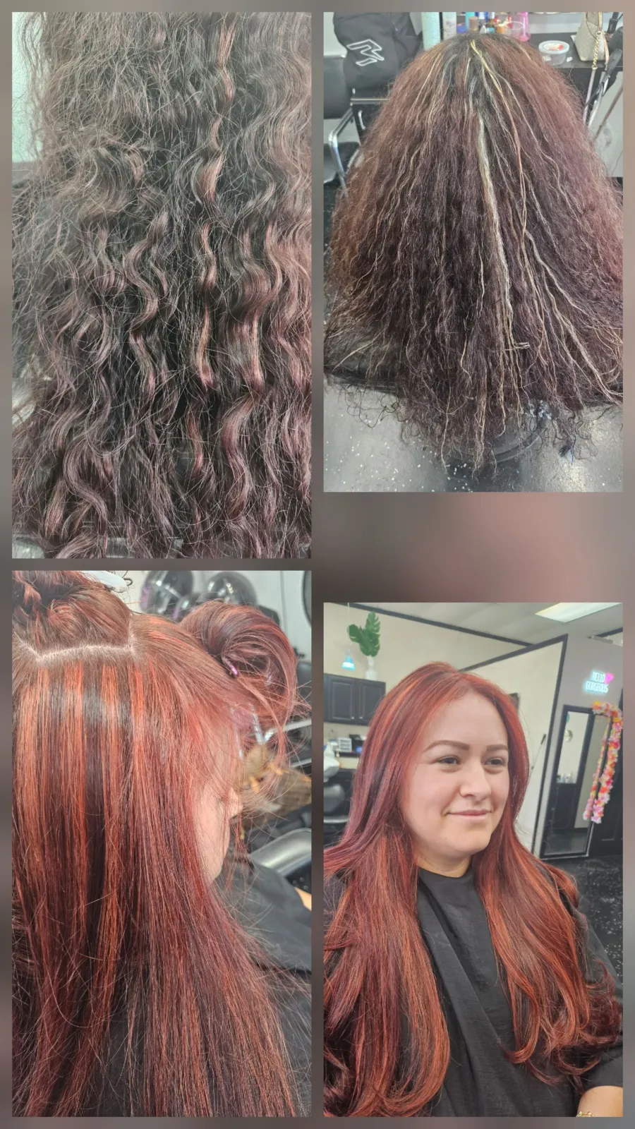 Antes y después: color cobrizo intenso por Charly